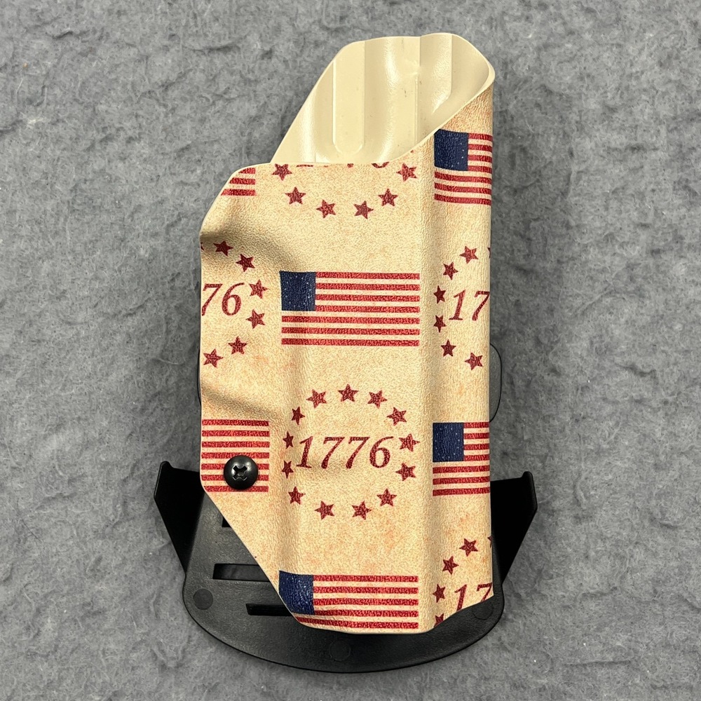 We The People Holster Tan American‎ USA Flag 1776 Pattern Hand Crafted